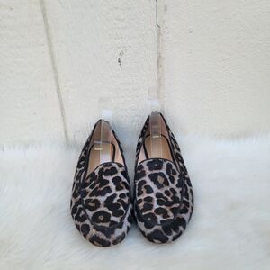 Talbots animal print calf hair flats/loafers Wmns Sz 9.5 Gry/tan/blk